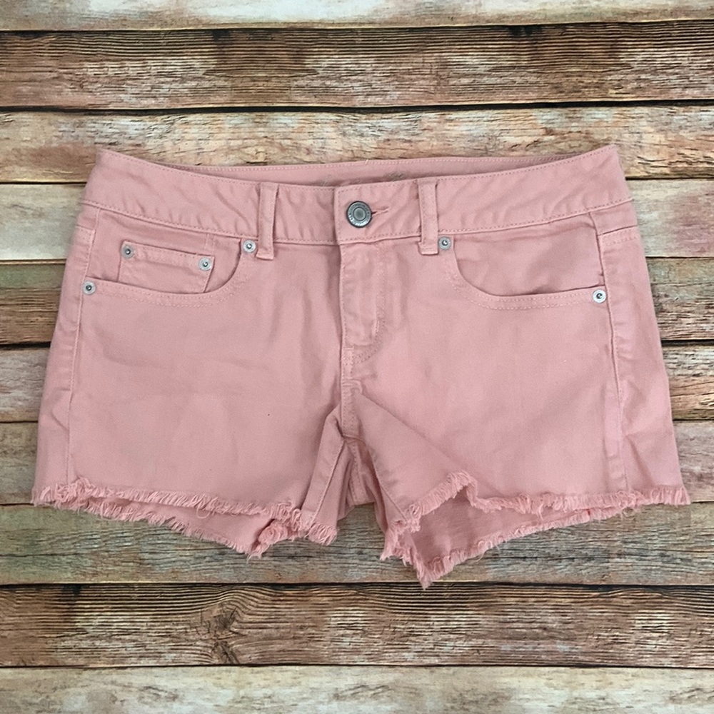 American Eagle Pink Denim Shorts